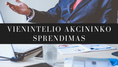 vienintelio akcininko sprendimas