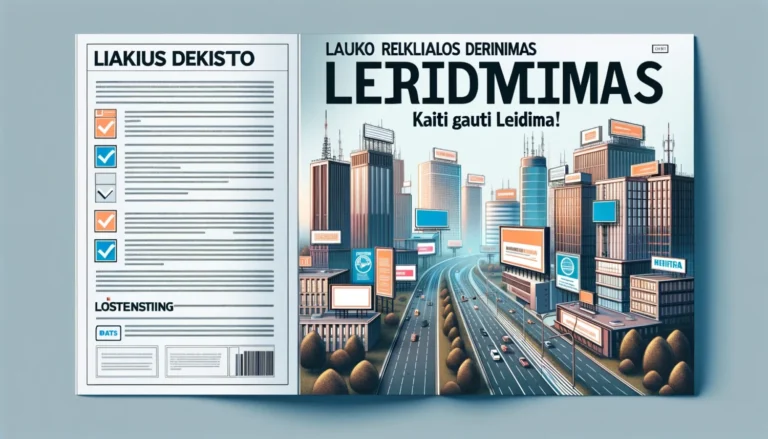 Lauko Reklamos Leidimo Derinimas - Kaip Gauti Leidimą 2 Lauko Reklamos Leidimo Derinimas – Kaip Gauti Leidimą