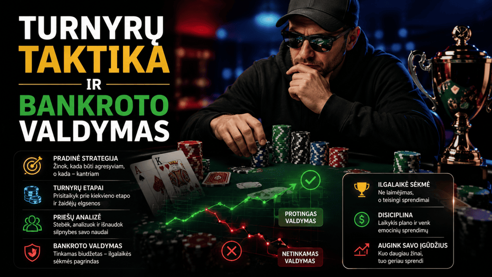 Turnyrų taktika ir bankroto valdymas 1 turnyru taktika ir bankroto valdymas