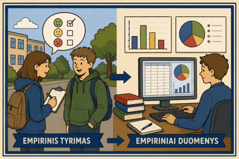 Kas yra empirinis tyrimas ir empiriniai duomenys