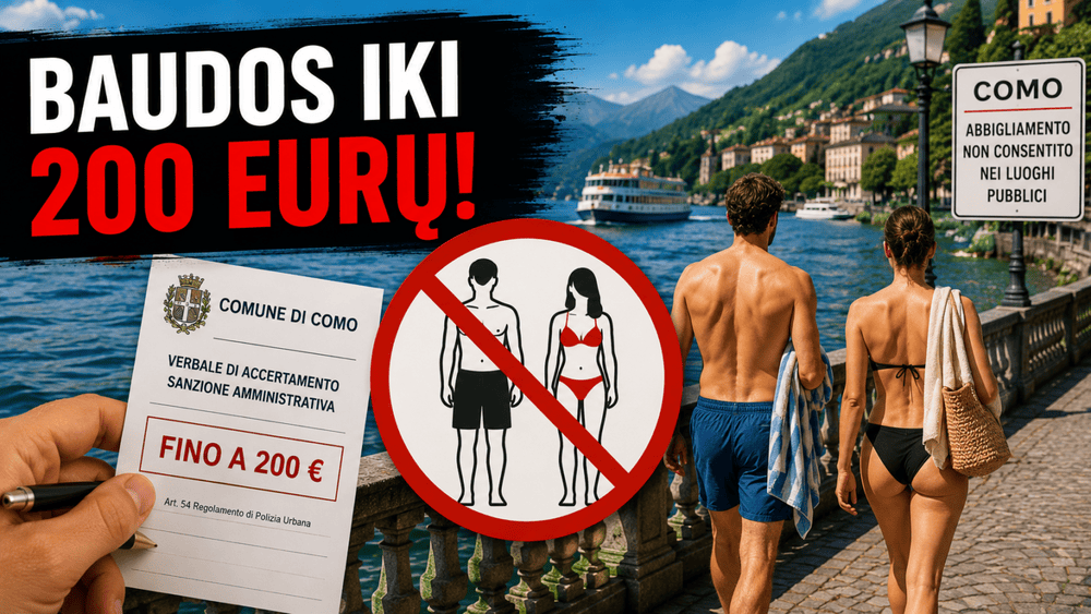 Komo ežero baudos iki 200 eurų: už pasivaikščiojimą su maudymosi kostiumėliu ar be marškinėlių 1 komo ezero baudos iki 200 euru uz pasivaiksciojima su maudymosi kostiumeliu ar be marskineliu