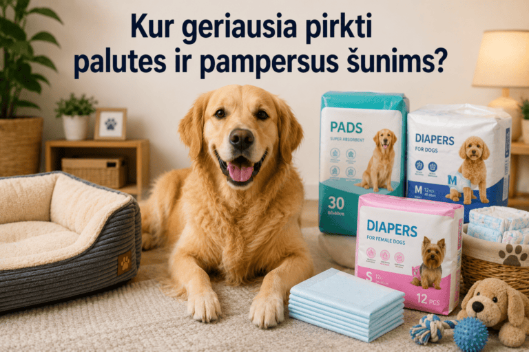 Kur geriausia pirkti palutes ir pampersus šunims? 5 Kur geriausia pirkti palutes ir pampersus šunims?