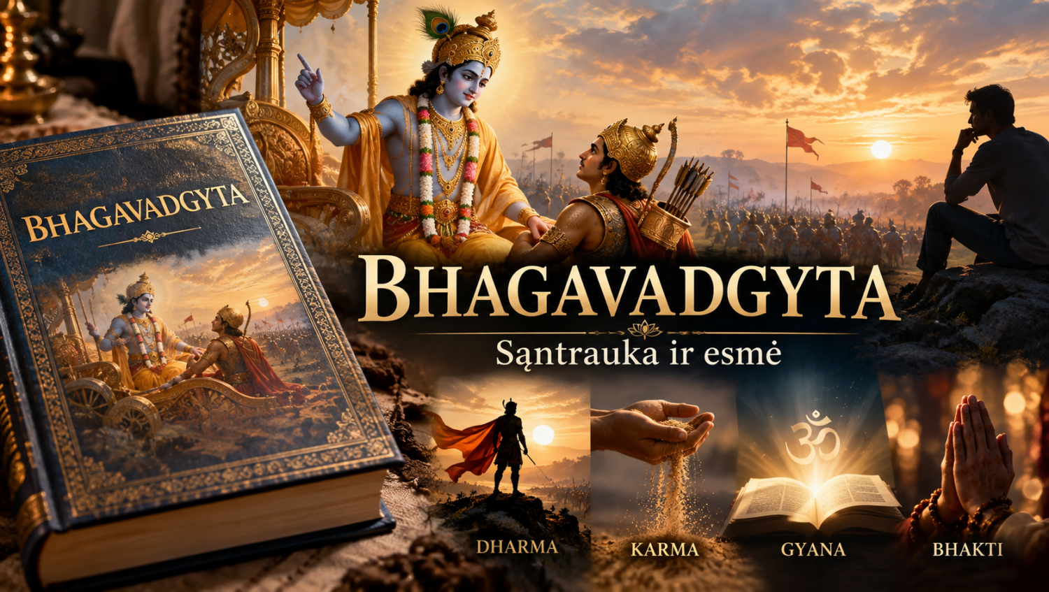 Bhagavadgyta - Sąntrauka ir esmė. Alfonso Bukonto vertimas į lietuvių kalbą.